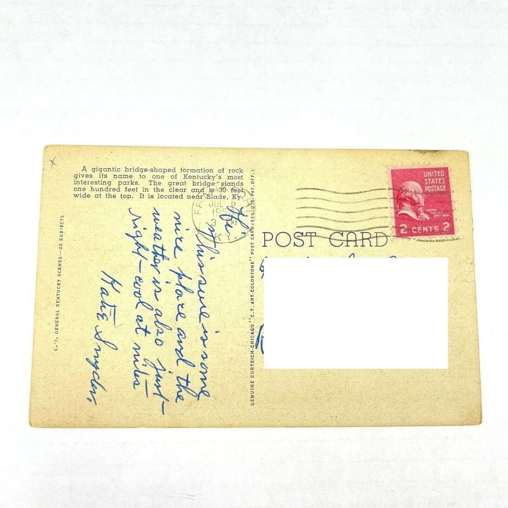 Vintage Postcard Natural‎ Bridge State Park Kentucky Nature Panorama Travel USA